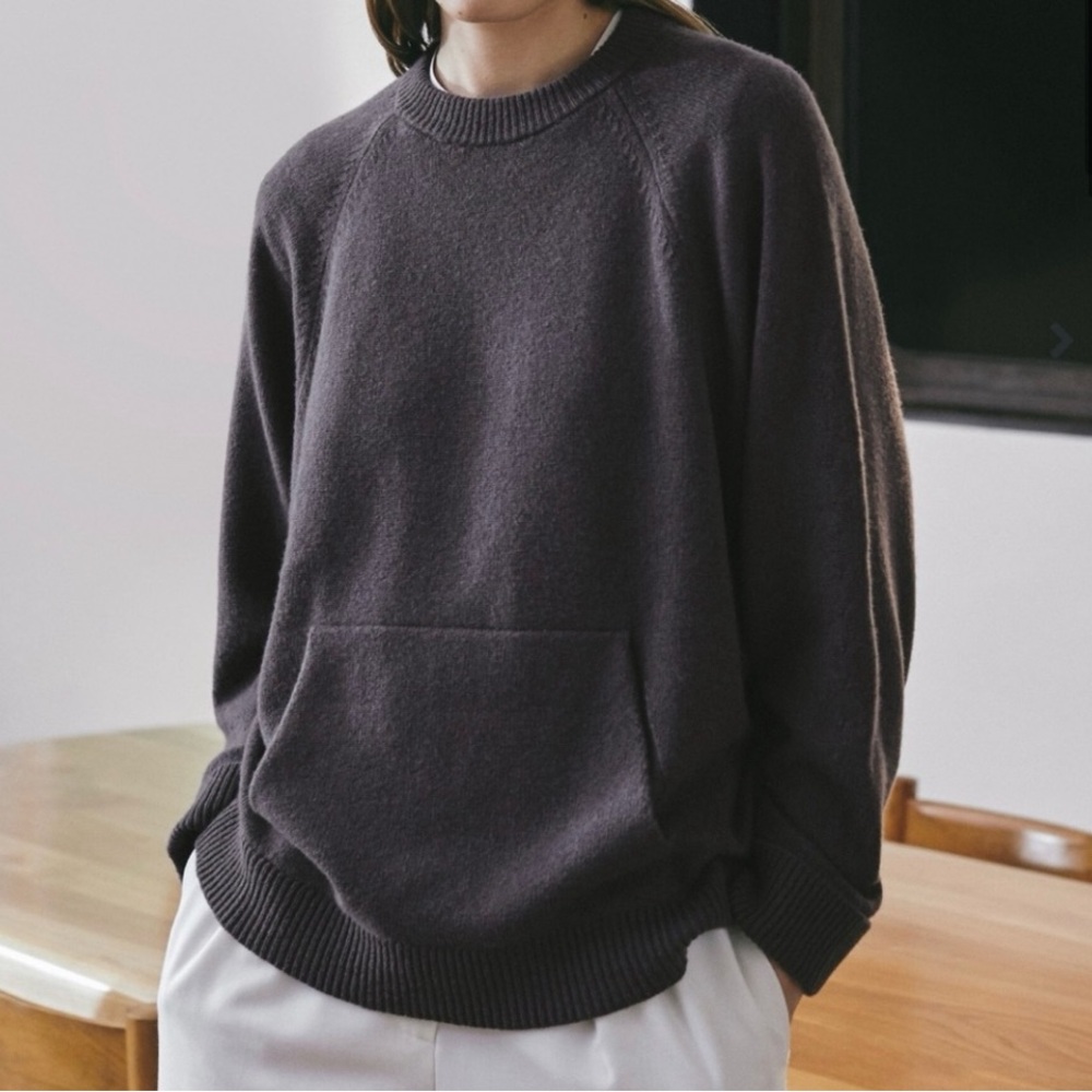Massimo Dutti Gray Cashmere Blend Knit Pullover Sweater Women’s XS S Minimalist